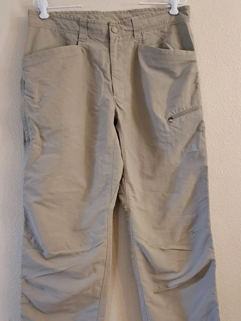 North Face Trail Utility  Hiking Outdoor Pants Size 34x28 Khaki travel gorpcore